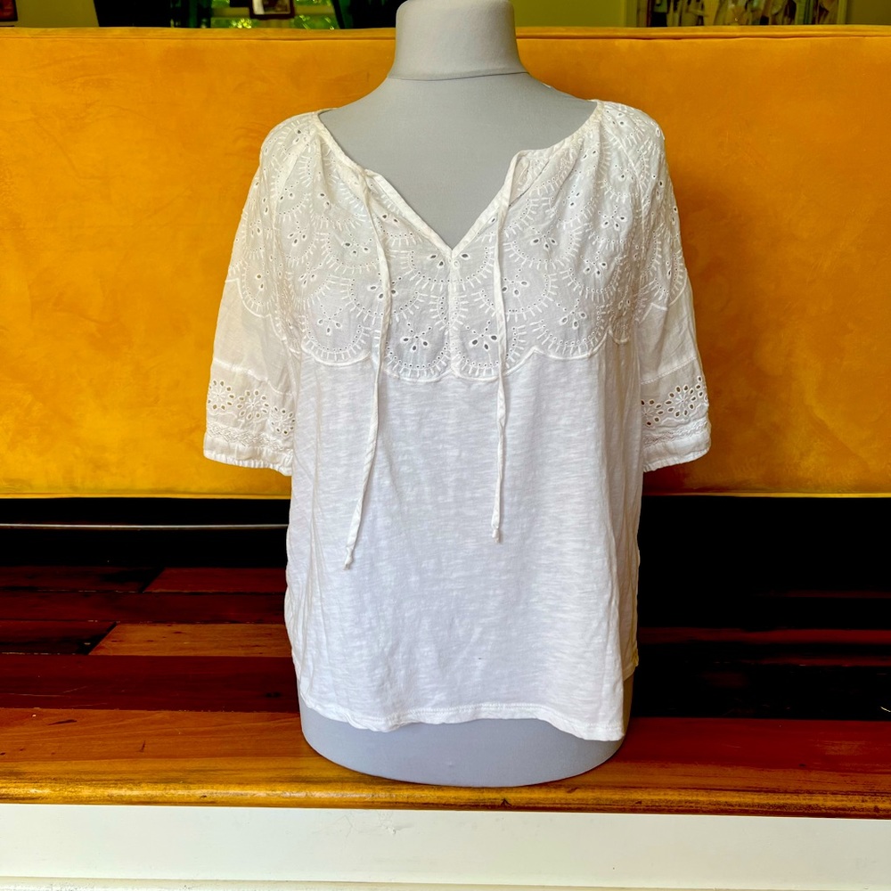 Lucky Brand, XL, white eyelet